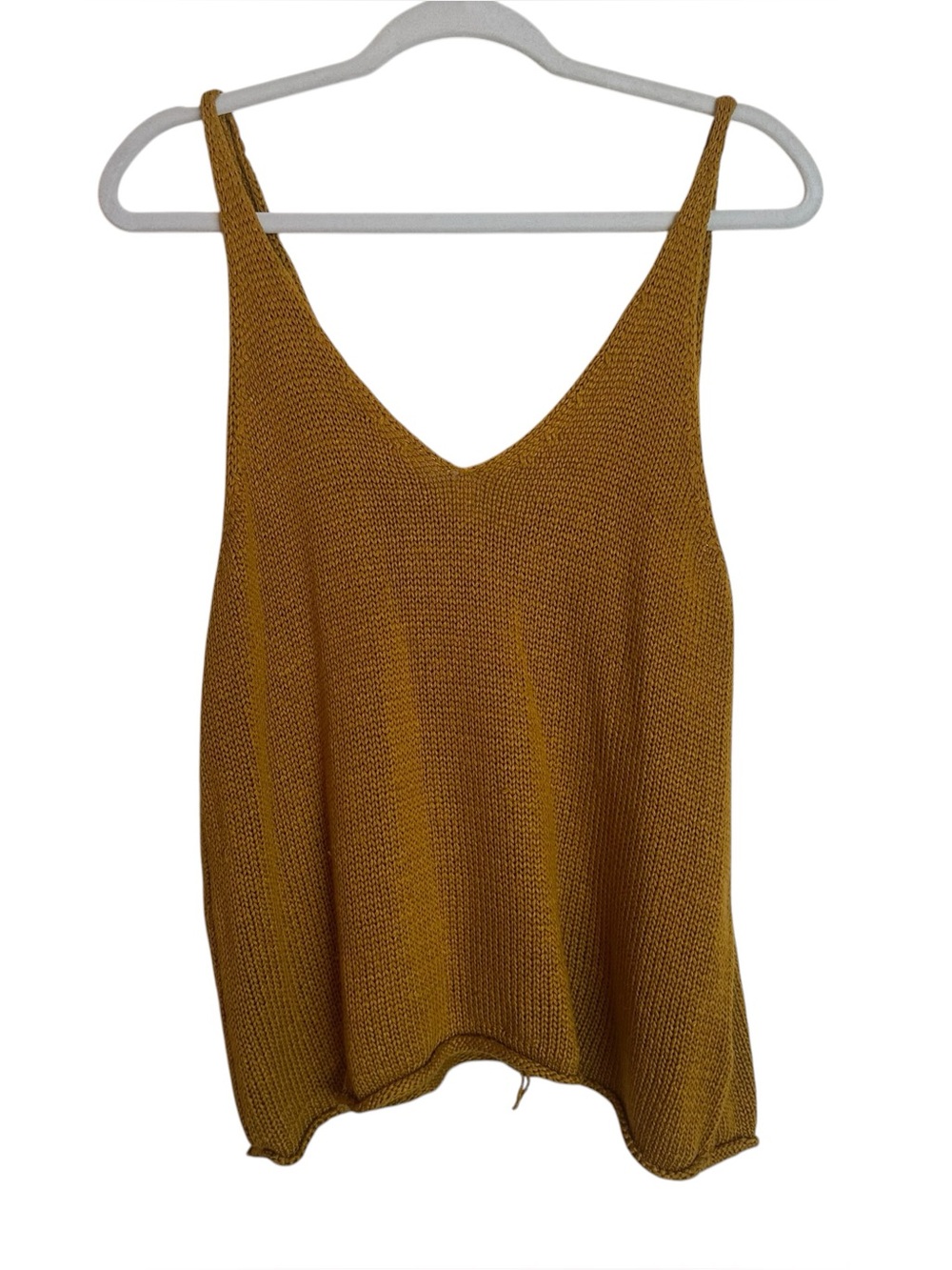 Mustard Yellow H&M Knit Sweater Tank Top Medium